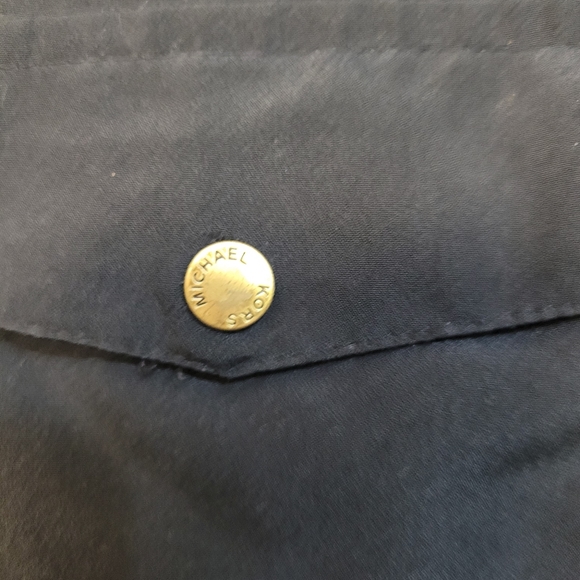 MICHAEL KORS Logo Zip Up Blouse, Black, Size S - Picture 5 of 6